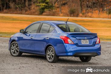 Insurance rates Nissan Versa in Austin