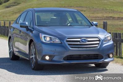 Insurance rates Subaru Legacy in Austin